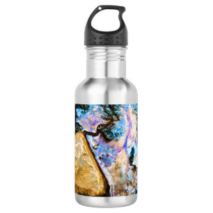 abstrakte Natur stilles Wasser Edelstahlflasche