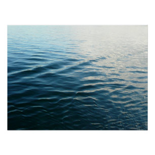 Abstrakte Naturfotografie - Blautöne des Wassers Poster