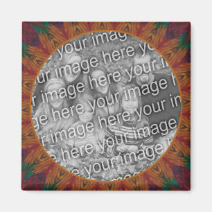 Abstrakte Naturkunstrahmen gestalten Ihr eigenes F Magnet