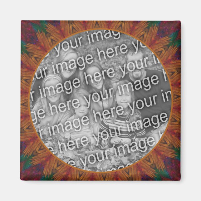 Abstrakte Naturkunstrahmen gestalten Ihr eigenes F Magnet (Vorne)