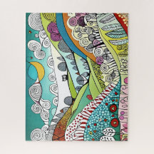 Abstrakte Naturlandschaft Kunst-Doodle der Landsch