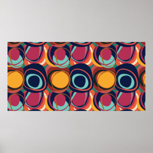 Abstrakte natürliche Form nahtlos, kreisförmig Poster