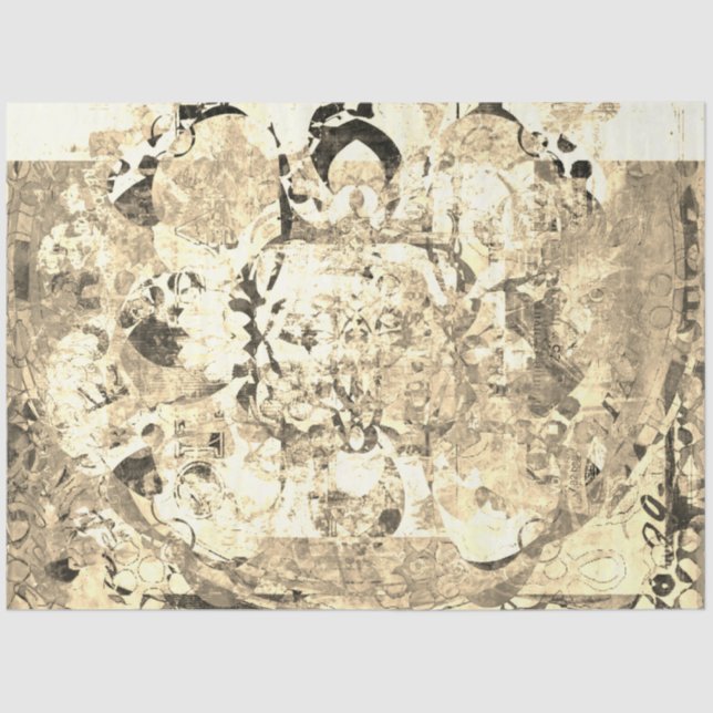 Abstrakte Natursepia Farbton Seltsame Kunst Seidenpapier (Vorderseite)