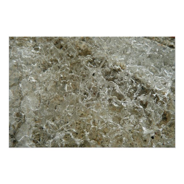 Abstrakte Naturtextur Gletschereis Poster (Vorderseite)