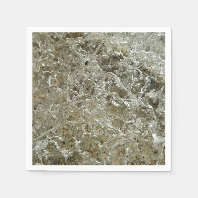 Abstrakte Naturtextur Gletschereis Serviette (Vorderseite)