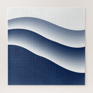 Abstrakte Navyblaue Ozeanwellen Puzzle