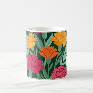 Abstrakte Nelken Schmetterlinge Kaffeetasse