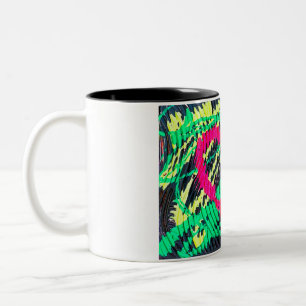 Abstrakte Neon Heart Tasse