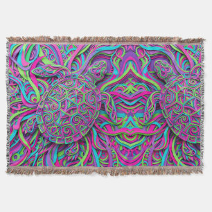 Abstrakte Neon-Tortenschalen-Muster-Decken Decke