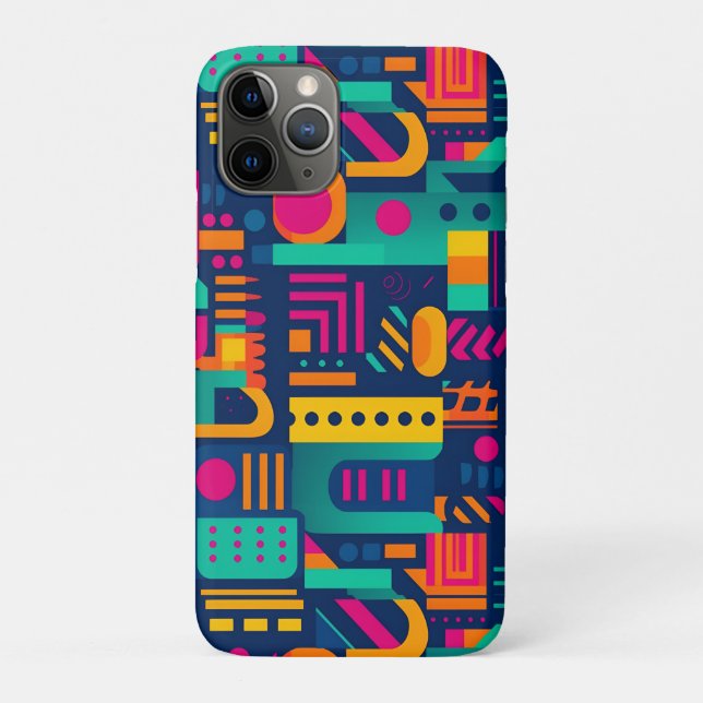 Abstrakte Neonfarben und geometrische bohemische F Case-Mate iPhone Hülle (Rückseite)