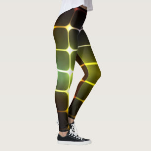 Abstrakte Neonlichtgeometrie Leggings