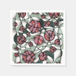 Abstrakte Neurographica- und Zentangle-Sphären-Pap Serviette