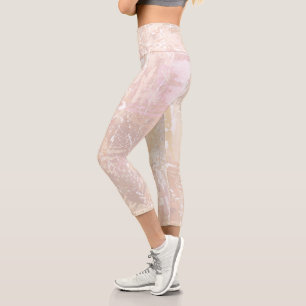 Abstrakte neutrale Mischung Capri Leggings