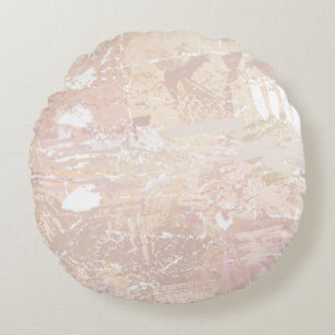 Abstrakte neutrale Mischung Rundes Kissen