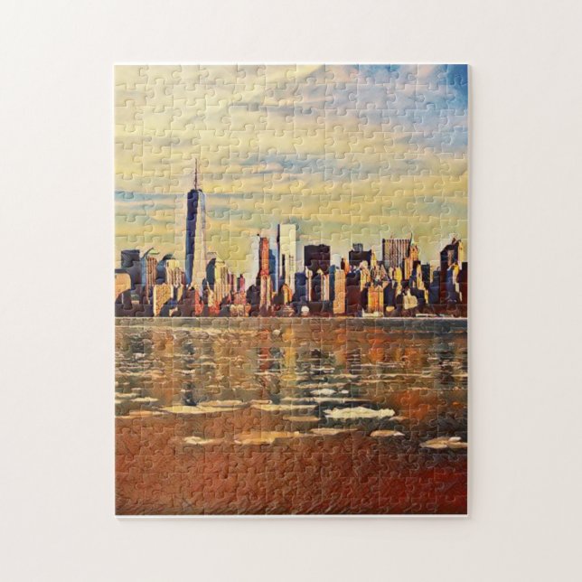 Abstrakte New York Skyline Puzzle (Vertikal)