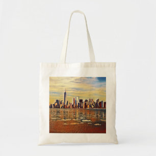 Abstrakte New York Skyline Tragetasche