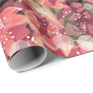 Abstrakte niedliche Blume in Rosa Blumenmuster Geschenkpapier