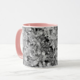 Abstrakte niedliche Blume in Rosa Blumenmuster Tasse