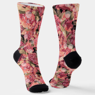 Abstrakte niedliche rosa Blume Socken