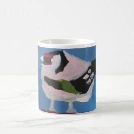 Abstrakte niedliche Vogelmalerei des Goldfinch Tasse