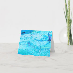 Abstrakte Notecard der Aquamarinen Marine Karte