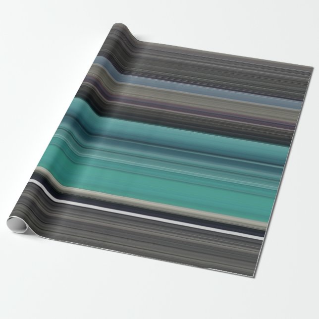 Abstrakte Nummer 1: Aquamarin und grau Geschenkpapier (Ungerollt)