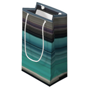 Abstrakte Nummer 1: Aquamarin und grau Kleine Geschenktüte