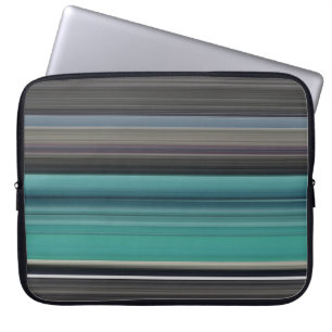 Abstrakte Nummer 1: Aquamarin und grau Laptopschutzhülle