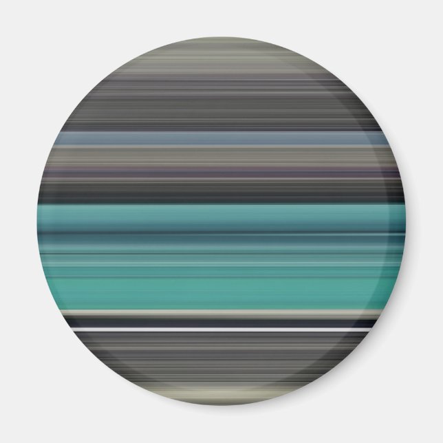 Abstrakte Nummer 1: Aquamarin und grau Magnet (Vorne)