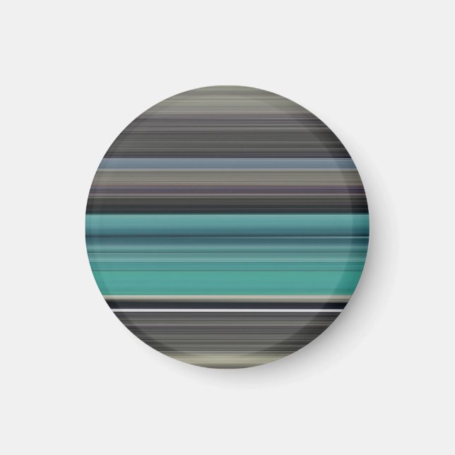 Abstrakte Nummer 1: Aquamarin und grau Magnet (Vorne)
