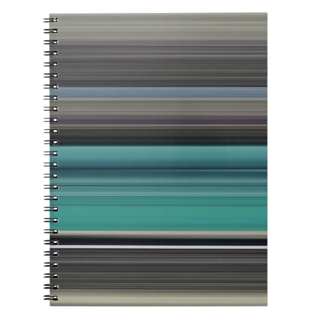 Abstrakte Nummer 1: Aquamarin und grau Notizblock (Vorderseite)
