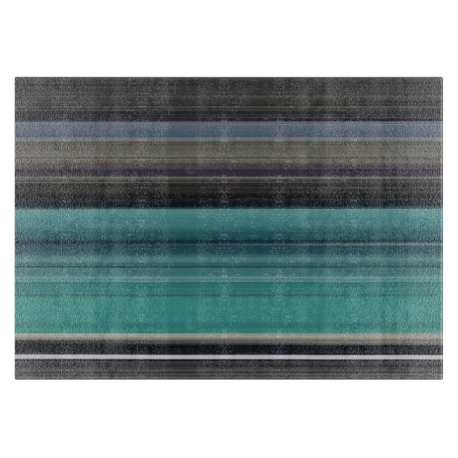 Abstrakte Nummer 1: Aquamarin und grau Schneidebrett (Vorderseite)
