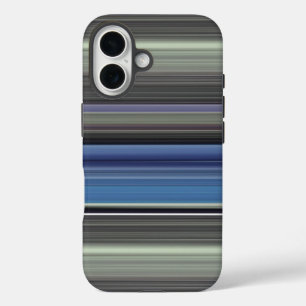 Abstrakte Nummer 1: blau und grau iPhone 16 Hülle