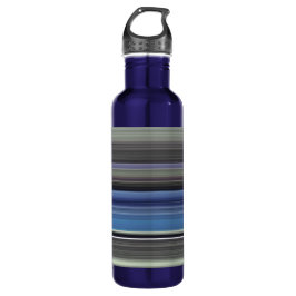 Abstrakte Nummer 1: blau und grau Edelstahlflasche