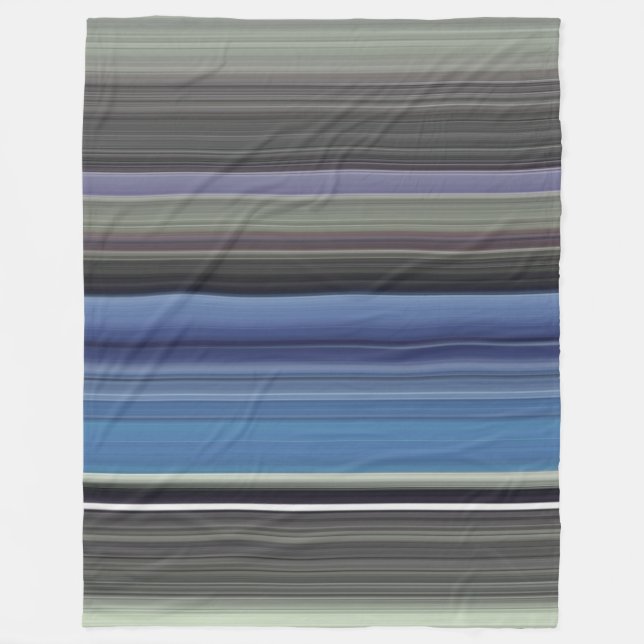 Abstrakte Nummer 1: blau und grau Fleecedecke (Vorderseite)