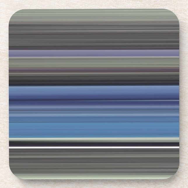 Abstrakte Nummer 1: blau und grau Getränkeuntersetzer (Vorderseite)