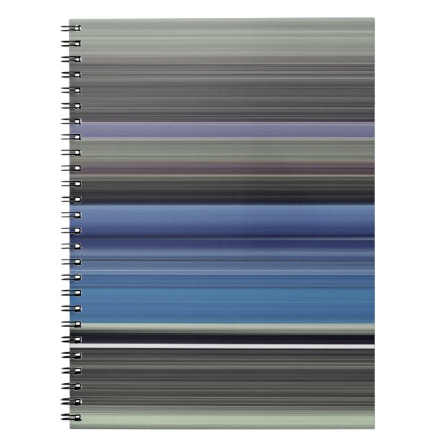 Abstrakte Nummer 1: blau und grau Notizblock (Vorderseite)