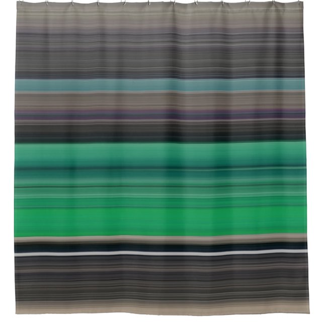 Abstrakte Nummer 1: grün und grau Duschvorhang (Vorderseite)