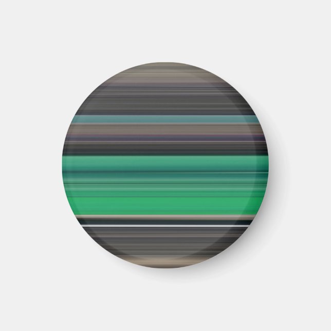 Abstrakte Nummer 1: grün und grau Magnet (Vorne)