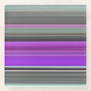 Abstrakte Nummer 1: Lila und grau Glasuntersetzer