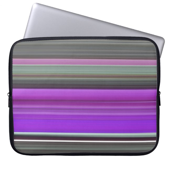 Abstrakte Nummer 1: Lila und grau Laptopschutzhülle (Vorderseite)