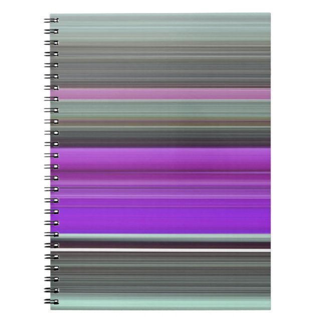 Abstrakte Nummer 1: Lila und grau Notizblock (Vorderseite)