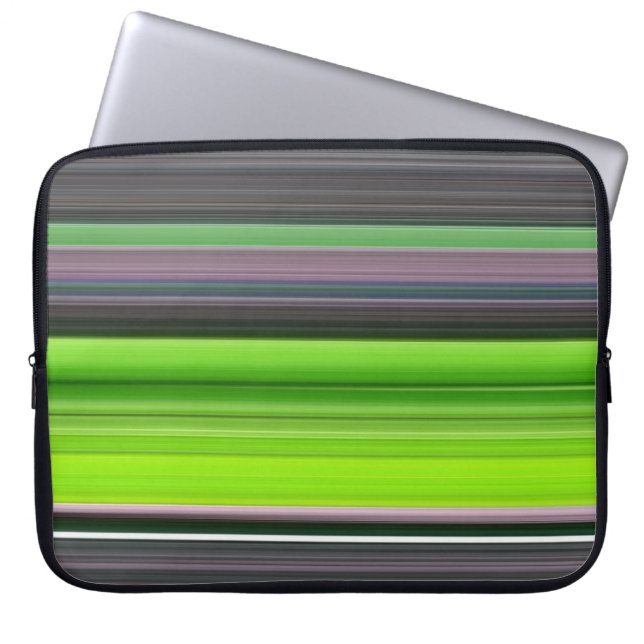 Abstrakte Nummer 1: Limon und grau Laptopschutzhülle (Vorderseite)
