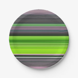 Abstrakte Nummer 1: Limon und grau Pappteller