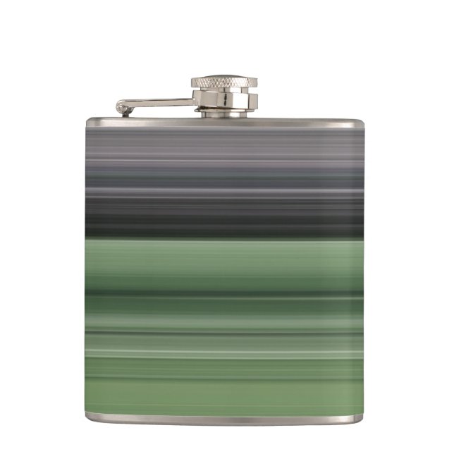 Abstrakte Nummer 1: Olive green und grau Flachmann (Vorderseite)