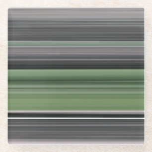 Abstrakte Nummer 1: Olive green und grau Glasuntersetzer