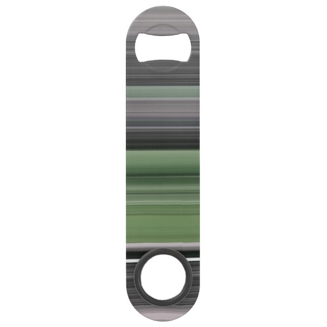 Abstrakte Nummer 1: Olive green und grau Speed Flaschenöffner (Rückseite)