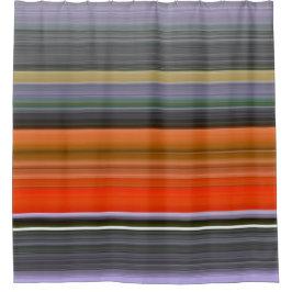 Abstrakte Nummer 1: Orange und Grau Duschvorhang