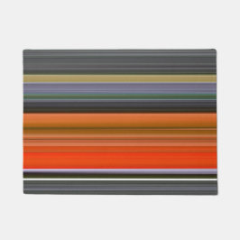 Abstrakte Nummer 1: Orange und Grau Fußmatte