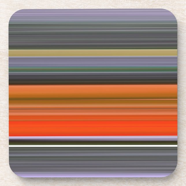 Abstrakte Nummer 1: Orange und Grau Getränkeuntersetzer (Vorderseite)